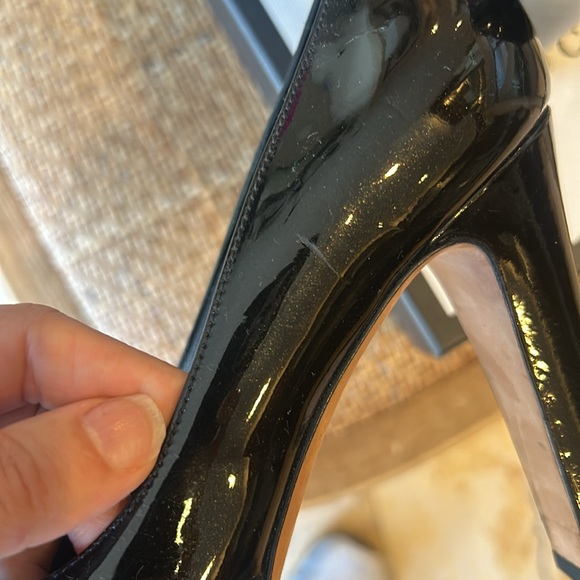 Chanel patent leather black platform pumps high heels 38 - Picture 10 of 13